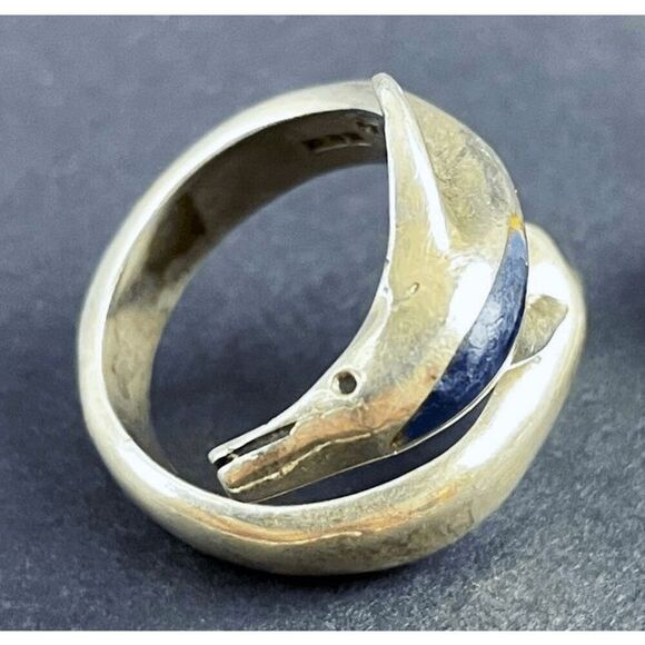 Sterling Silver Dolphin Ring - Picture 1 of 4